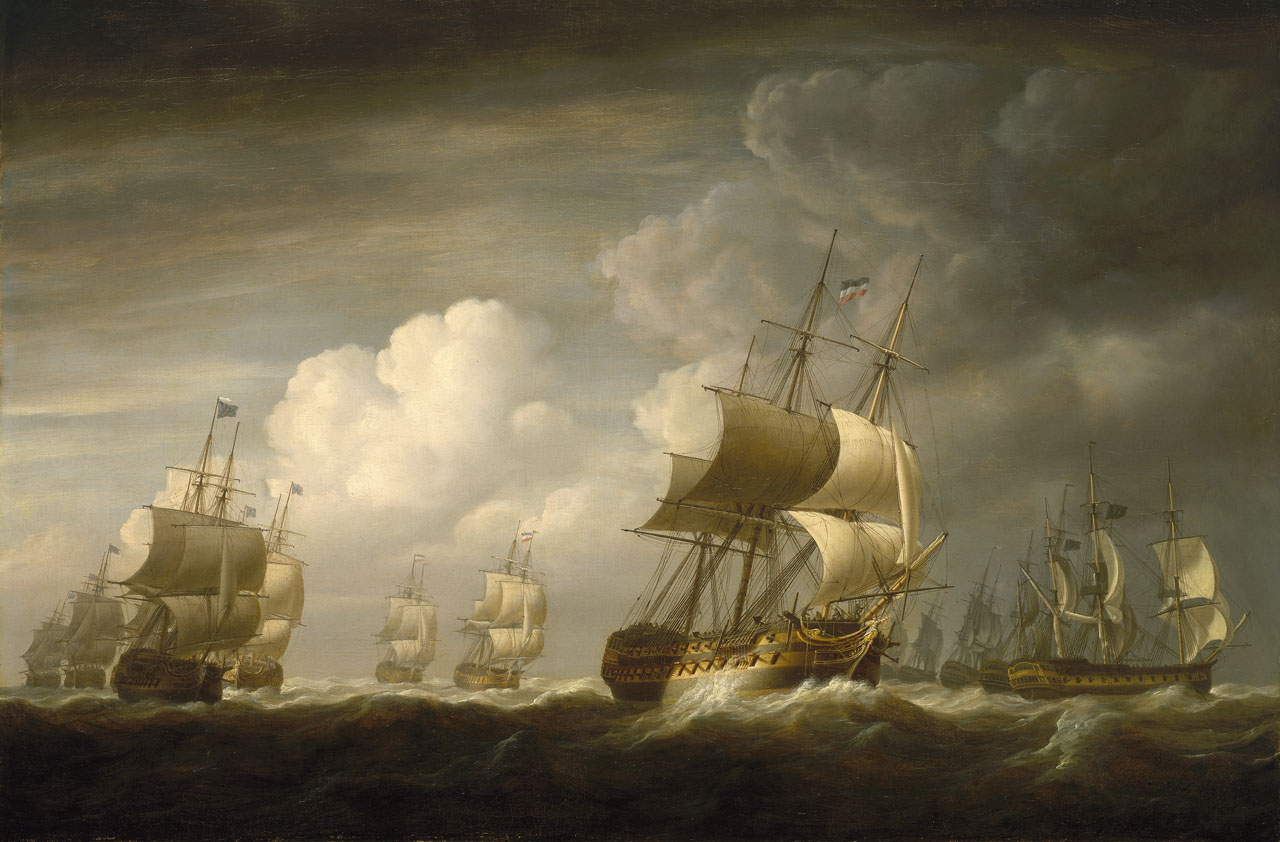 East India Company fleet under sail